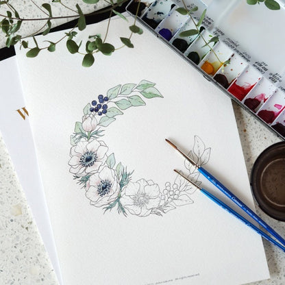 Shiho Sakurai - Botanical Illustration Watercolor Course May-October 2024 (5 sessions)