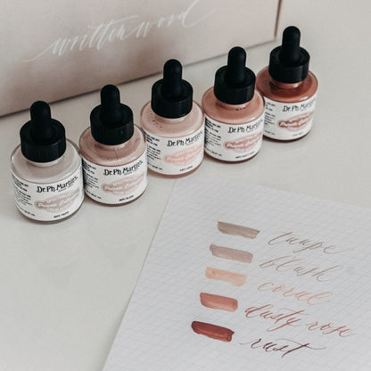 Written Word Calligraphy/Calligraphy Ink/Warm Tone Calligraphy Ink Set of 5