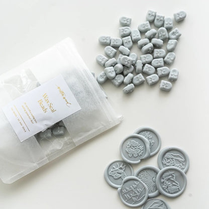 Written Word Calligraphy/ワックスビーズ/Pale Gray Wax Beads for Wax Seals