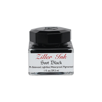 Ziller/Calligraphy Ink/Ziller Ink 1oz: Soot Black