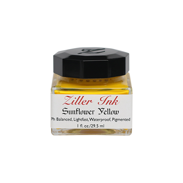 Ziller/Calligraphy Ink/Ziller Ink 1oz: Sunflower Yellow