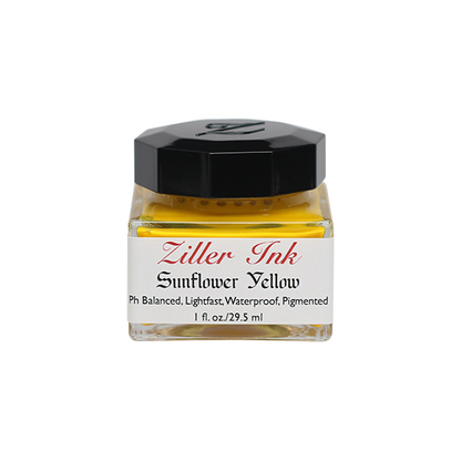 Ziller/Calligraphy Ink/Ziller Ink 1oz: Sunflower Yellow