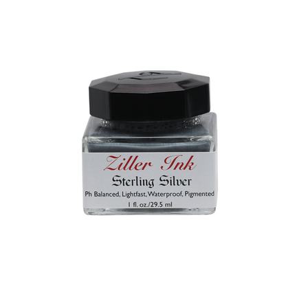 Ziller/Calligraphy Ink/Ziller Ink 1oz: Sterling Silver