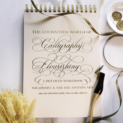 【事前受注商品】Amruta Walvekar/カリグラフィー書籍/The Enchanted World of Calligraphy Flourishing Workbook