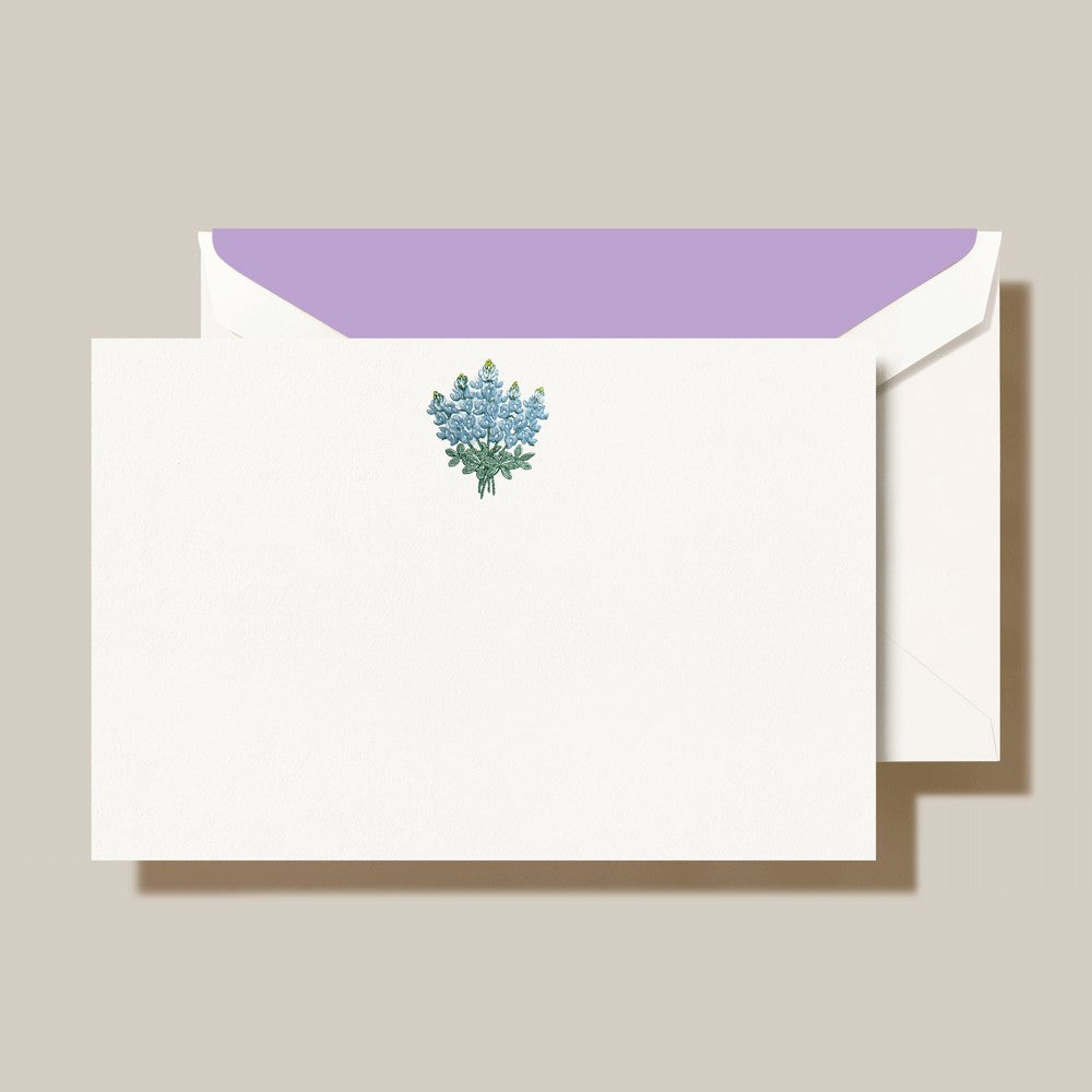 Crane/Box Card/Engraved Bluebonnets Card