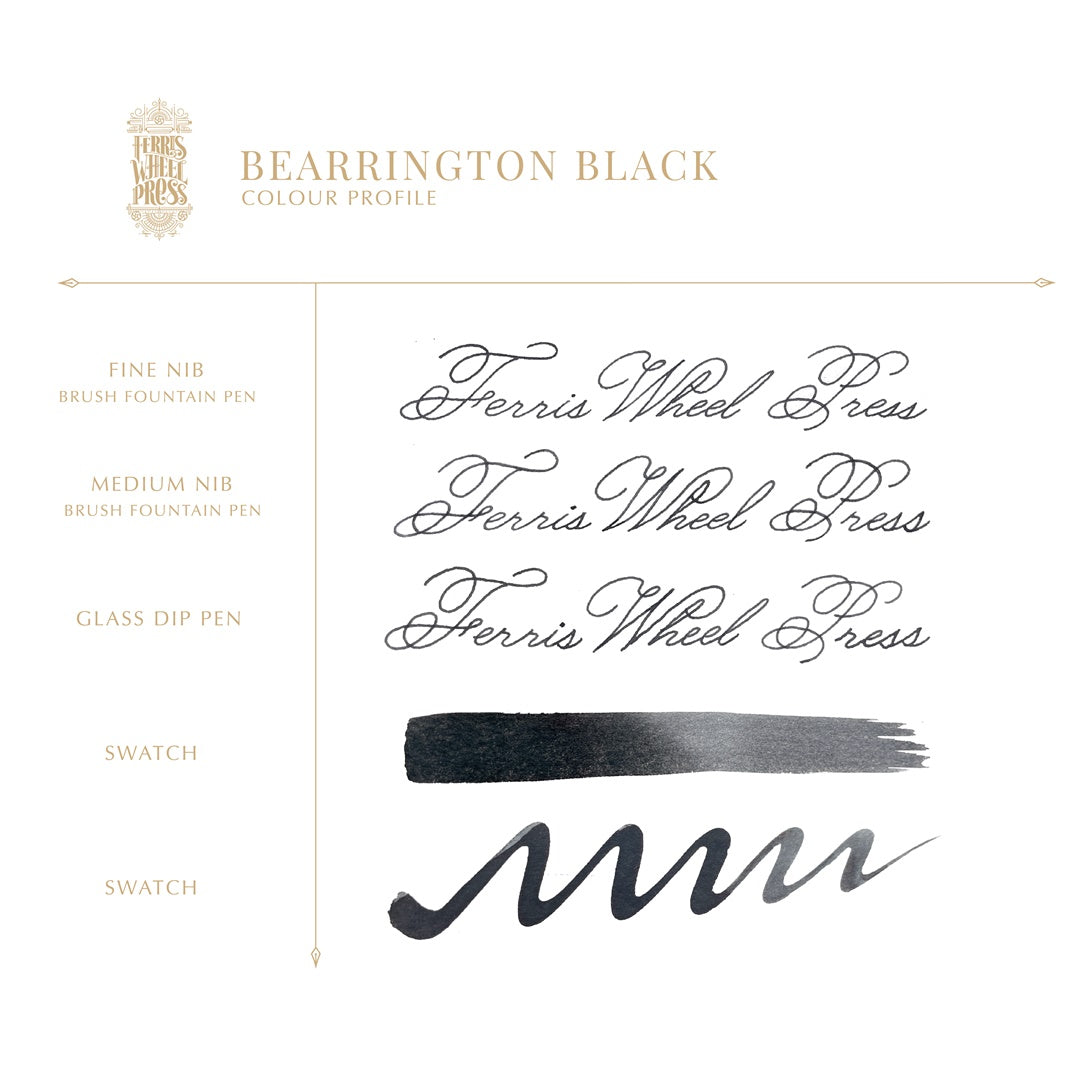 9/6発売】Ferris Wheel Press/インク/Bearrington Black 38ml | ペーパーツリー