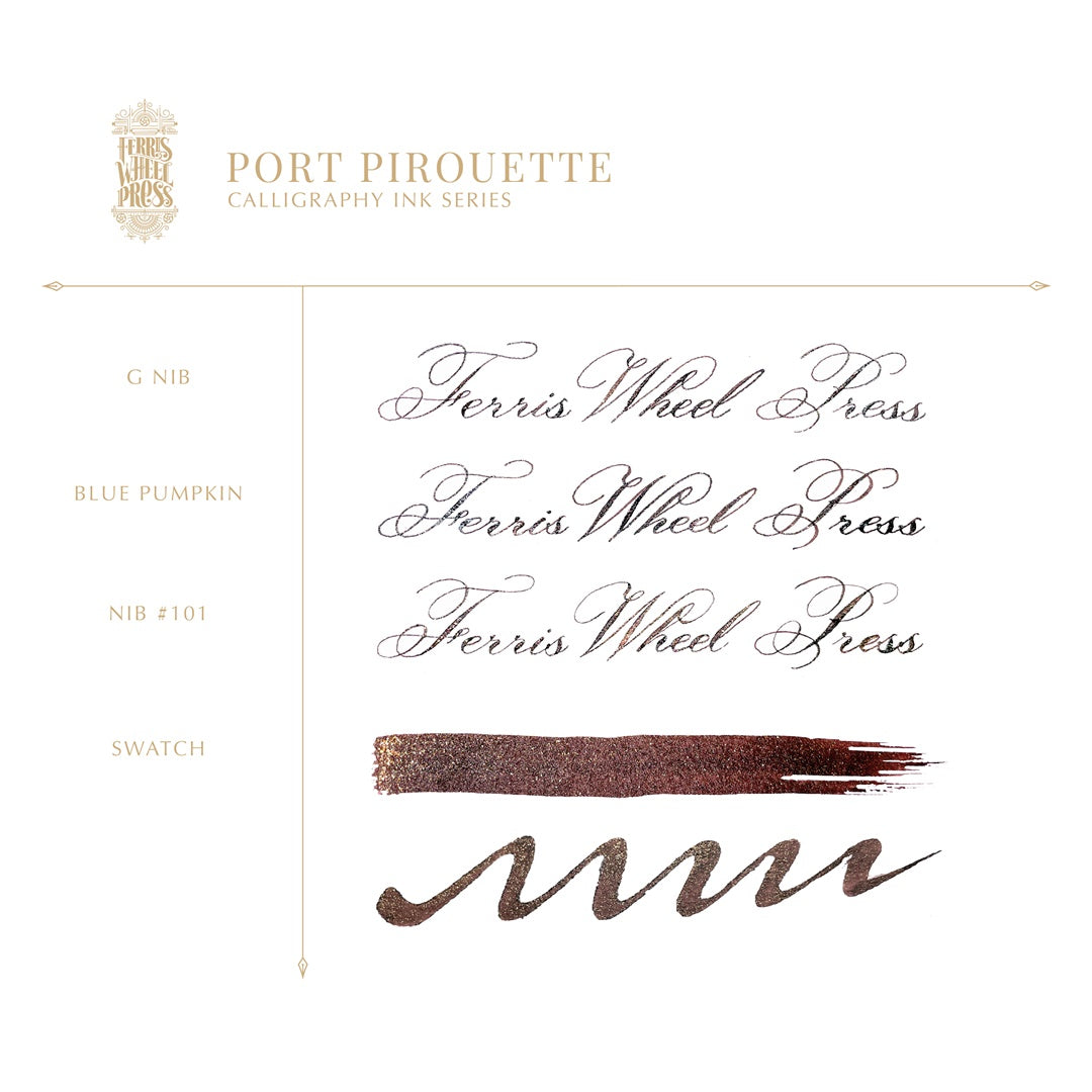 【12/6発売】Ferris Wheel Press/カリグラフィーインク/Fanciful Events Collection - Port Pirouette 28ml