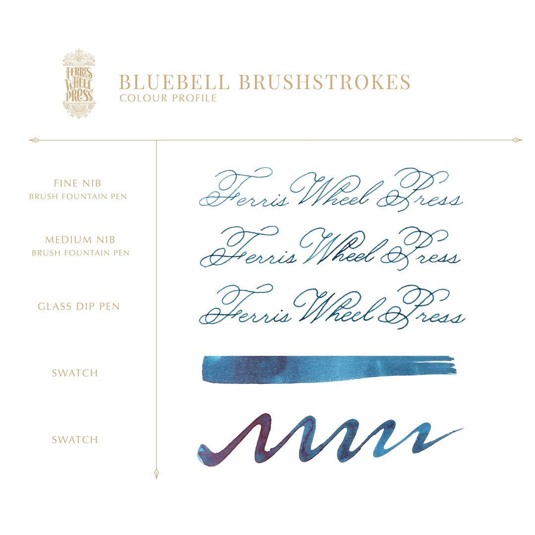 【1/3発売】Ferris Wheel Press/インク/Bluebell Brushstrokes 38ml