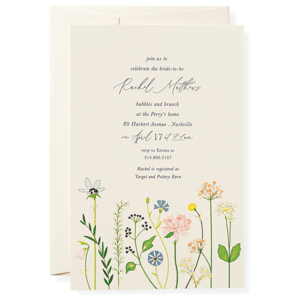 Karen Adams/Box Card/All in Bloom Invitation