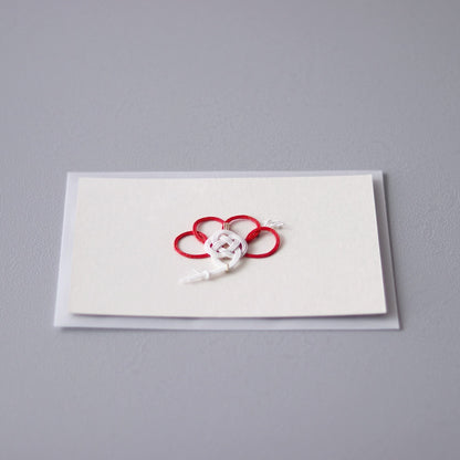 Mizuhiki hare/Single card/Knot card Crane