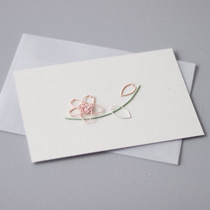 Mizuhiki hare/Single card/Knot card Sakura