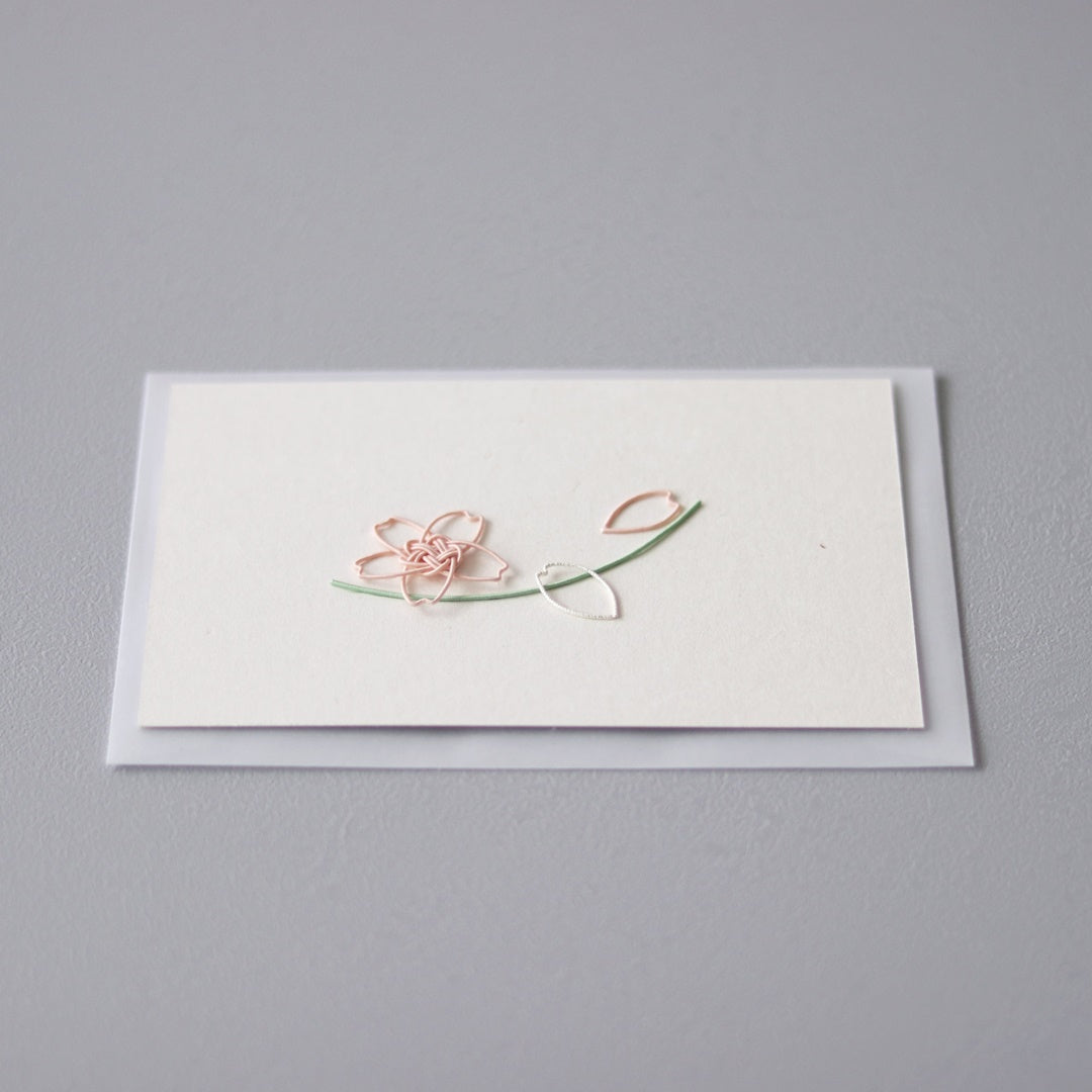 Mizuhiki hare/Single card/Knot card Sakura