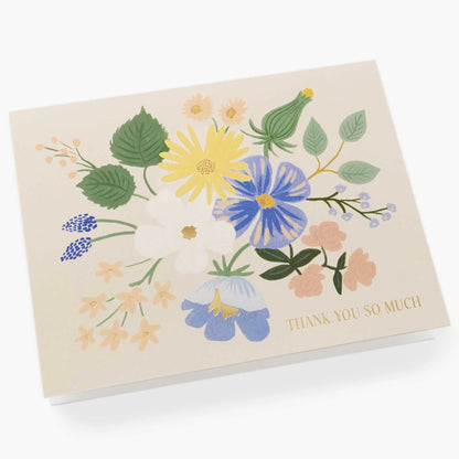 Rifle Paper/Single Card/Garden Party Blue Thank You