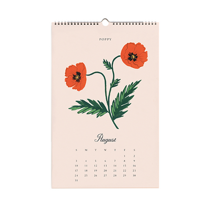 Rifle Paper/カレンダー/2025 Wall Calendar - Say It With Flowers