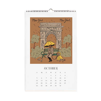 Rifle Paper/カレンダー/2025 Wall Calendar - Travel Sketchbook