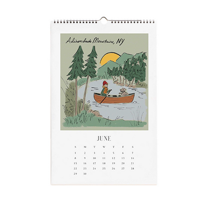 Rifle Paper/カレンダー/2025 Wall Calendar - Travel Sketchbook