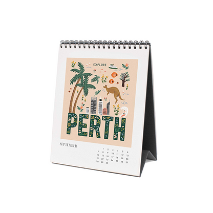 Rifle Paper/カレンダー/2025 Desk Calendar - Greetings From Around the World