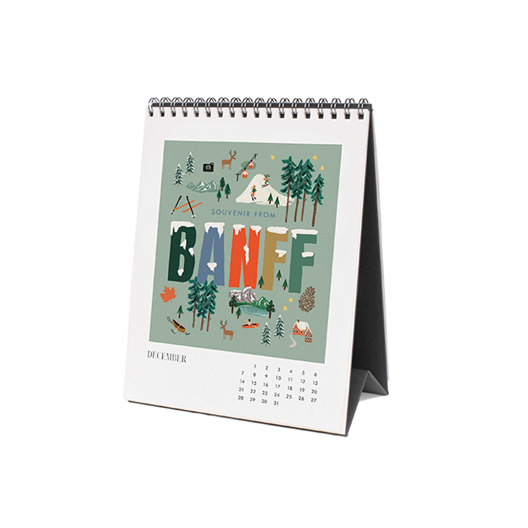 Rifle Paper/カレンダー/2025 Desk Calendar - Greetings From Around the World