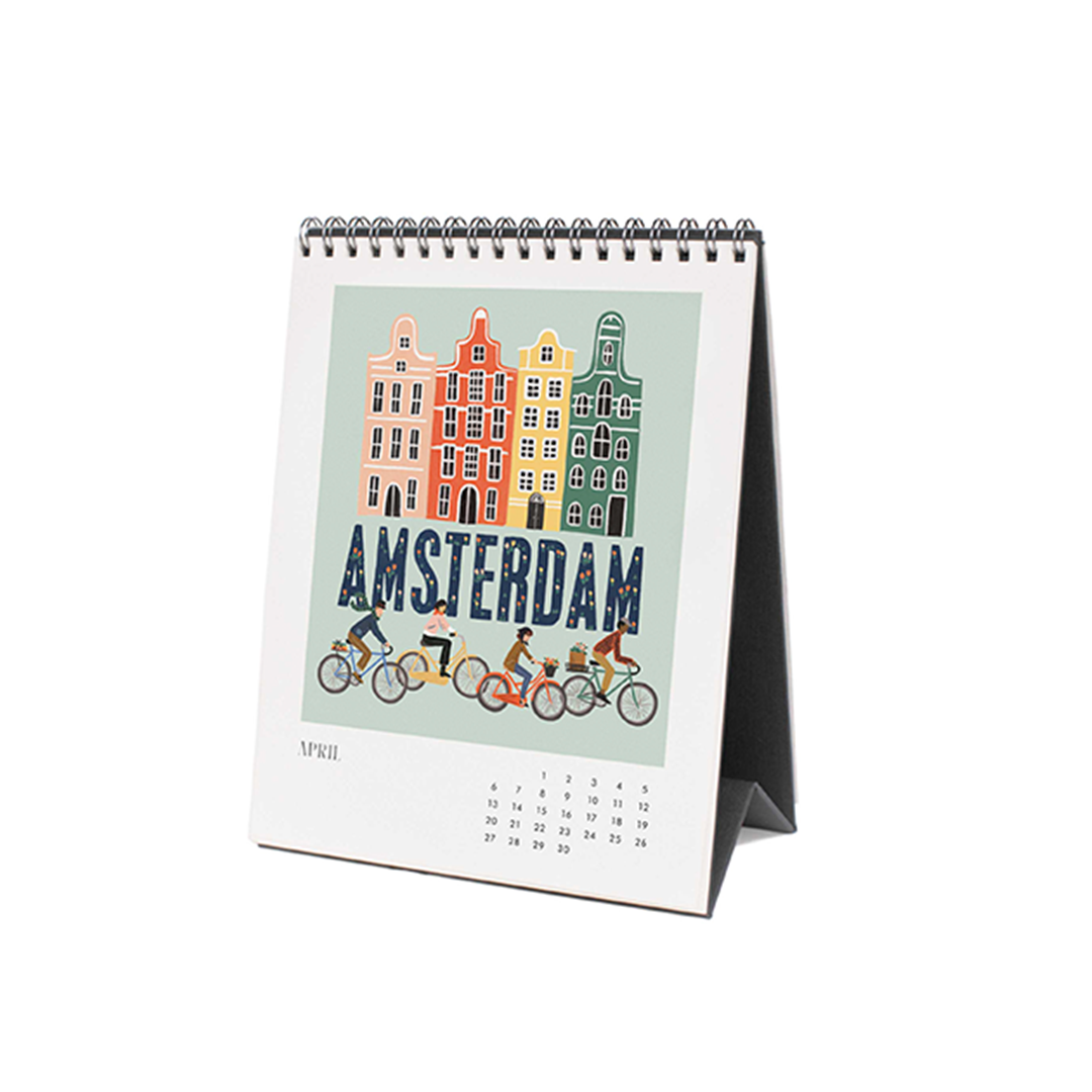 Rifle Paper/カレンダー/2025 Desk Calendar - Greetings From Around the World