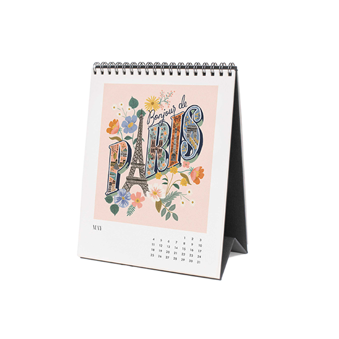 Rifle Paper/カレンダー/2025 Desk Calendar - Greetings From Around the World