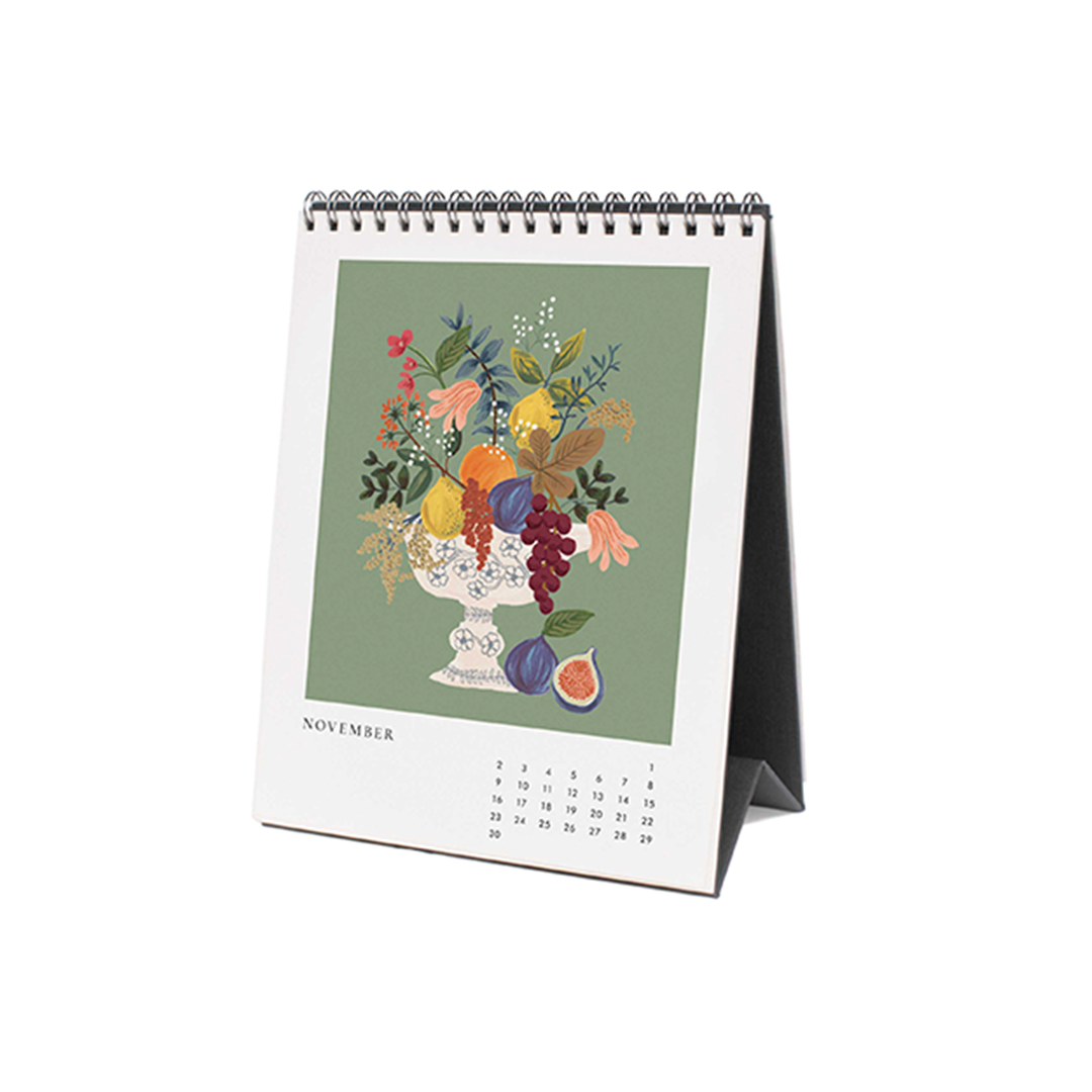 Rifle Paper/カレンダー/2025 Desk Calendar - Flower Studies