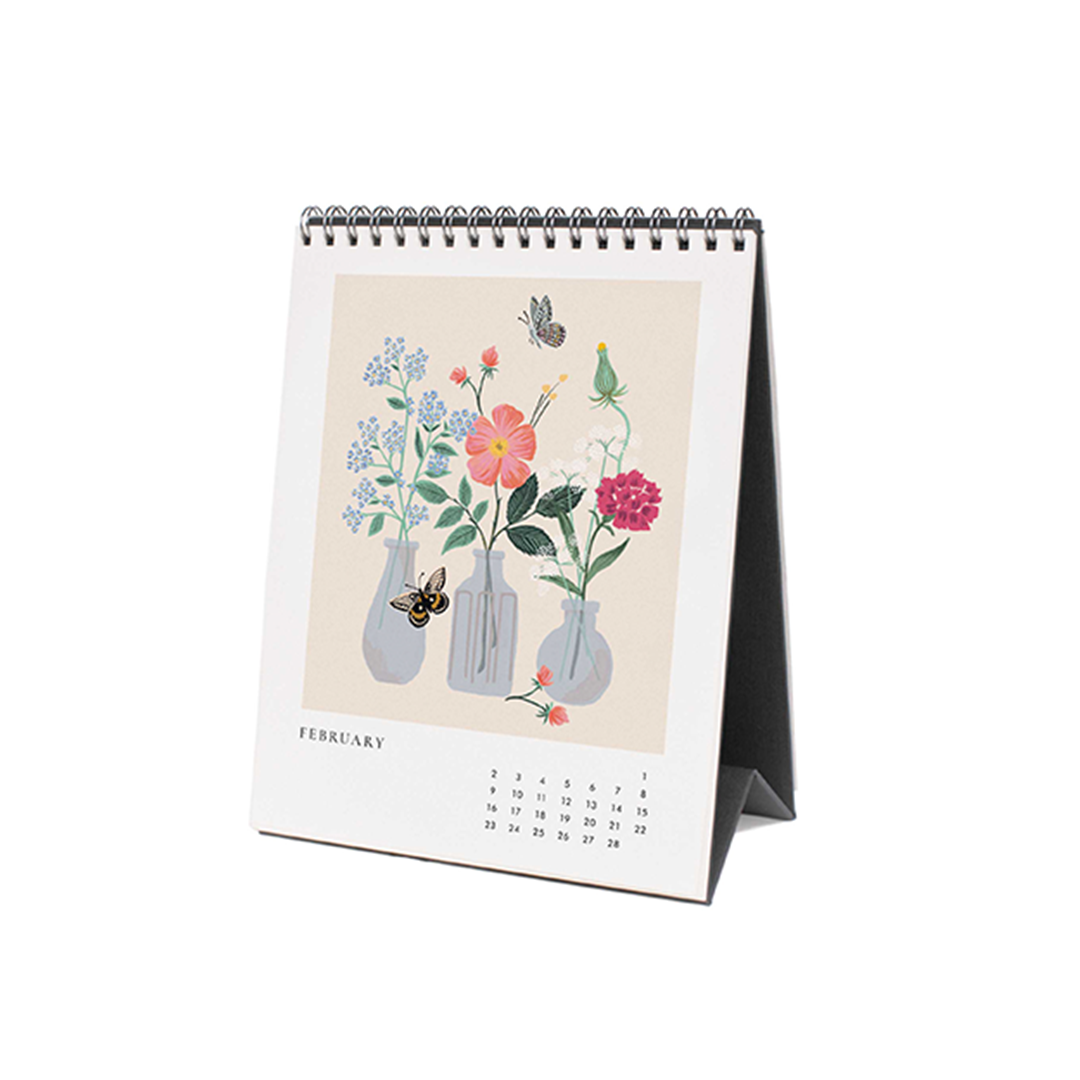 Rifle Paper/カレンダー/2025 Desk Calendar - Flower Studies