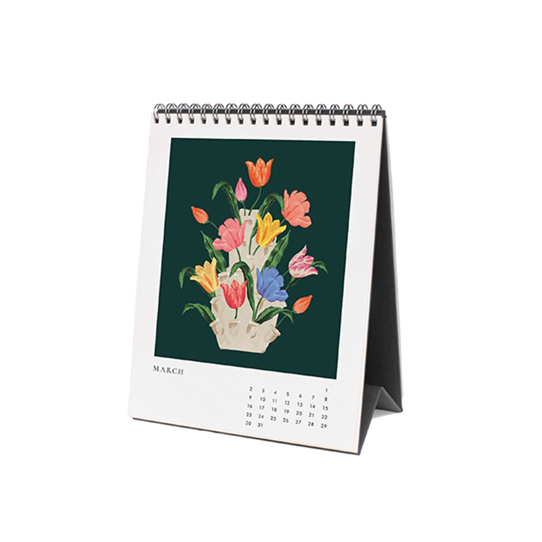 Rifle Paper/カレンダー/2025 Desk Calendar - Flower Studies