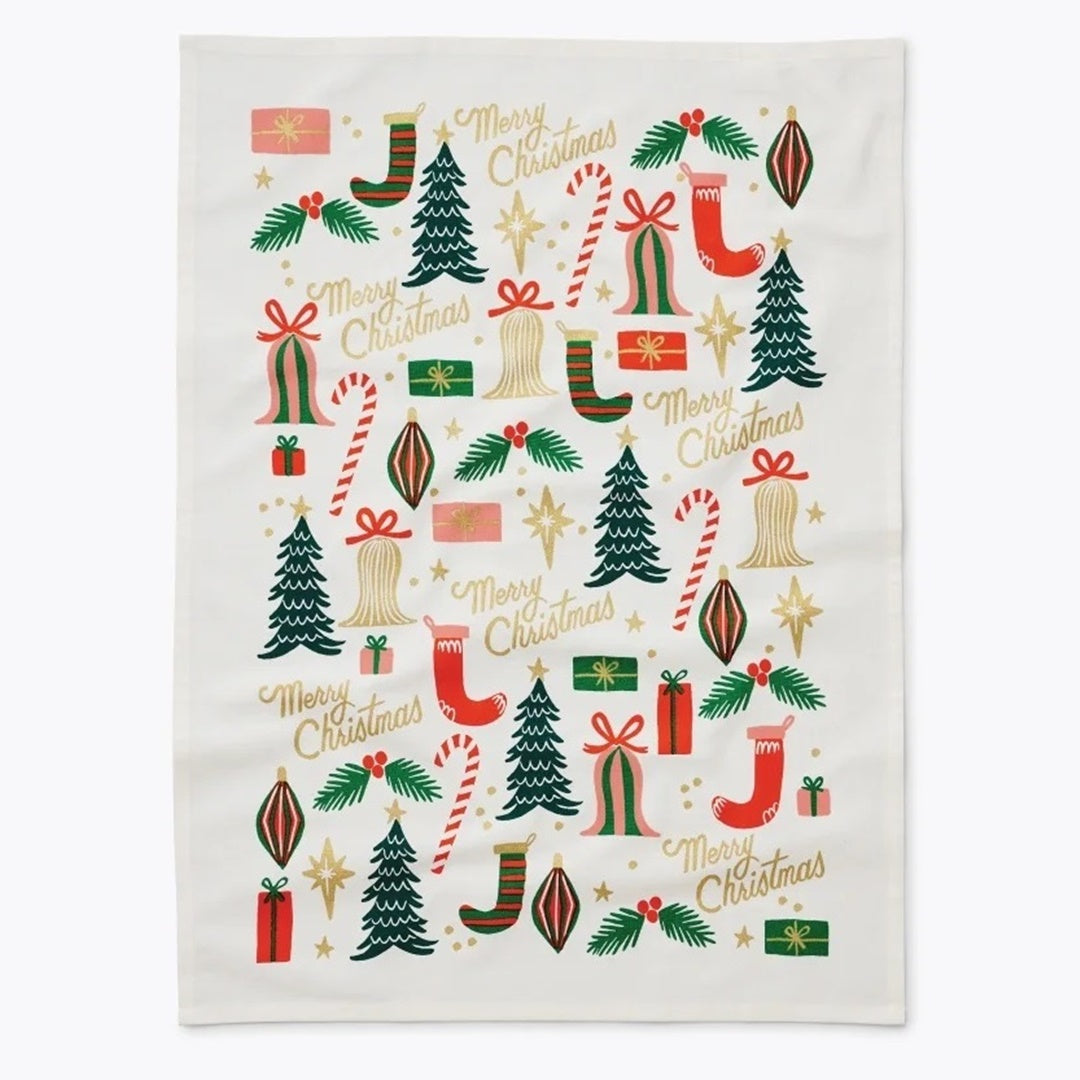 Rifle Paper/キッチンクロス/Holiday Tea Towel - Christmas Hall