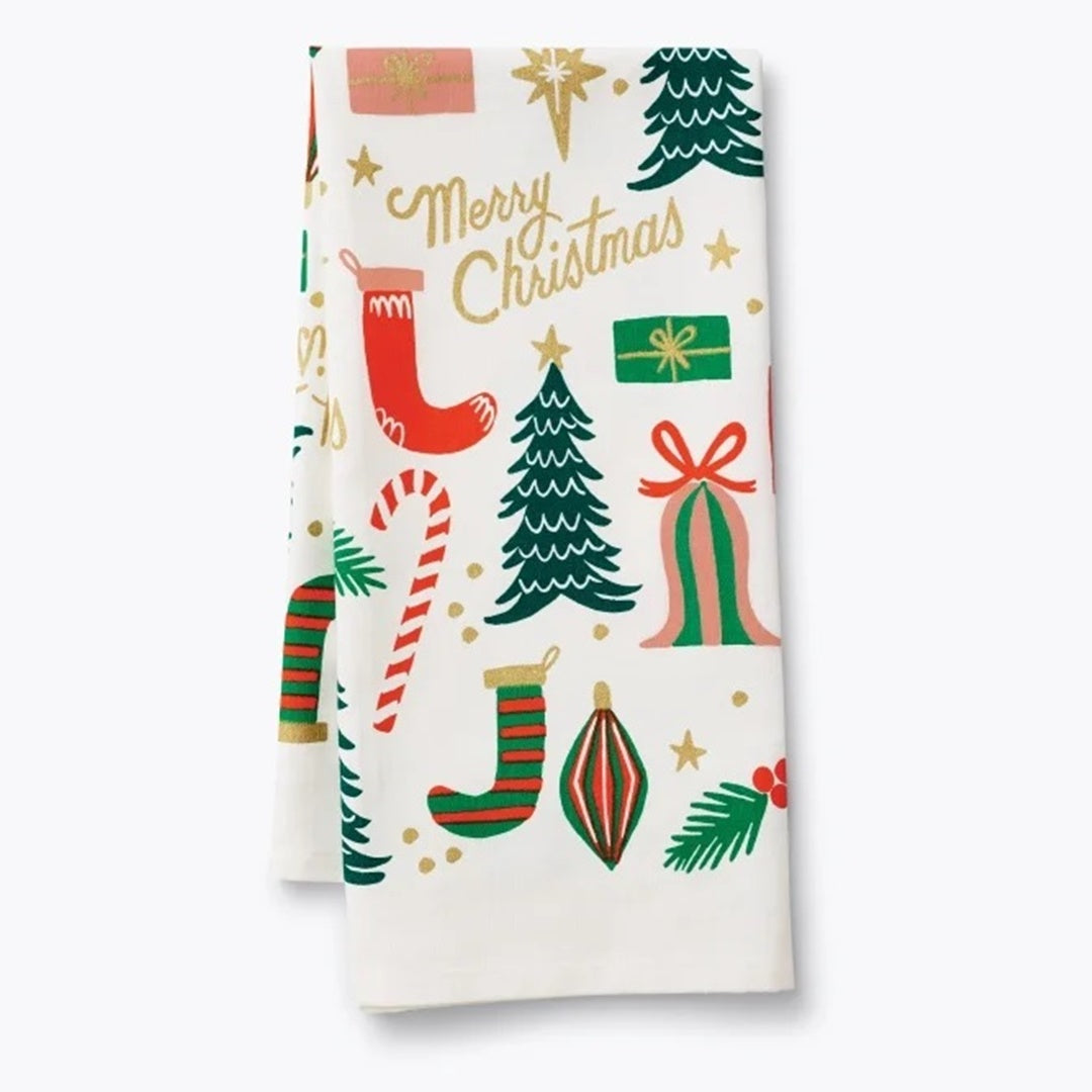 Rifle Paper/キッチンクロス/Holiday Tea Towel - Christmas Hall