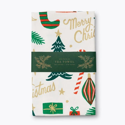 Rifle Paper/キッチンクロス/Holiday Tea Towel - Christmas Hall