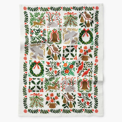 Rifle Paper/キッチンクロス/Holiday Tea Towel - Christmastide