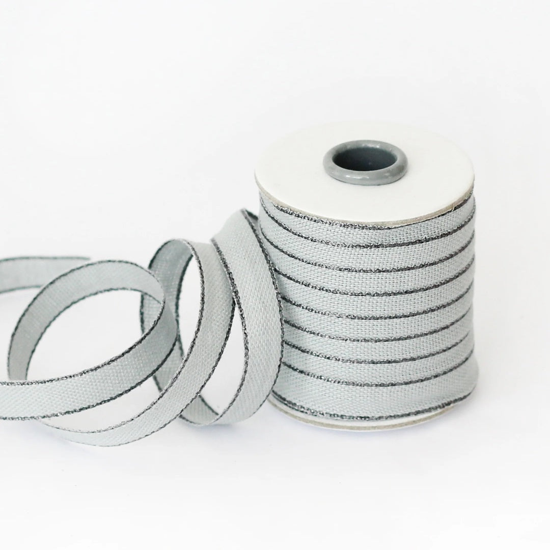 Studio Carta/Drittofilo Cotton Ribbon - Ice/Graphite