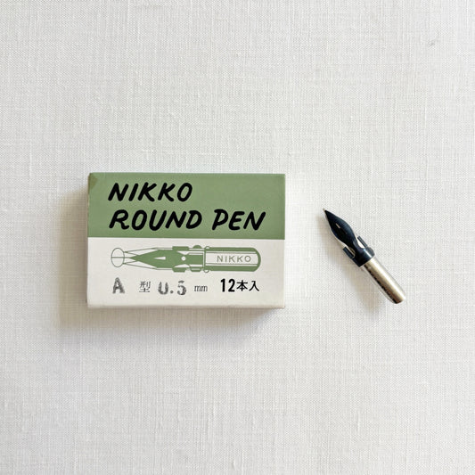 【在庫限り】NIKKO/カリグラフィーニブ/ROUND PEN 12本入り - A型 0.5mm