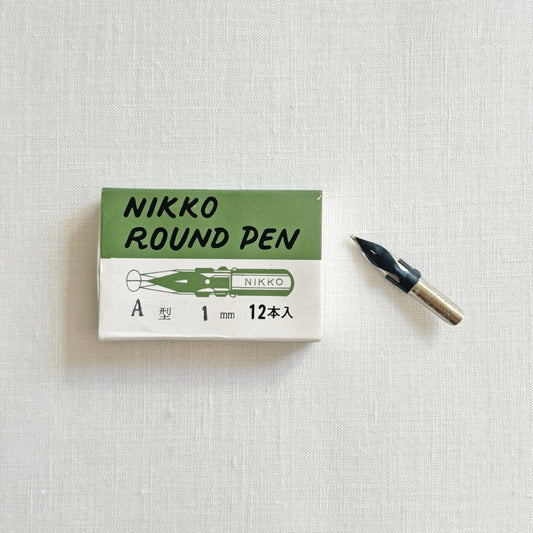 【在庫限り】NIKKO/カリグラフィーニブ/ROUND PEN 12本入り - A型 1mm