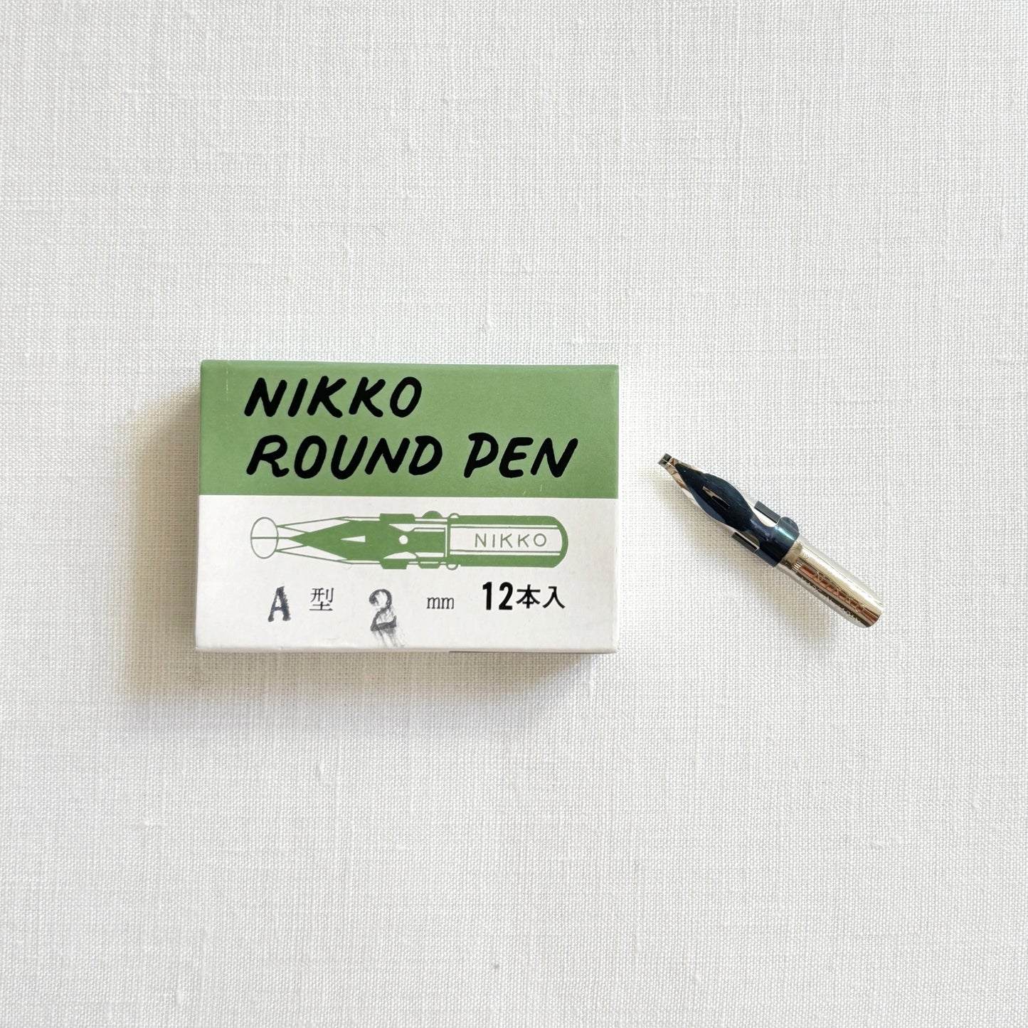 【在庫限り】NIKKO/カリグラフィーニブ/ROUND PEN 12本入り - A型 2mm