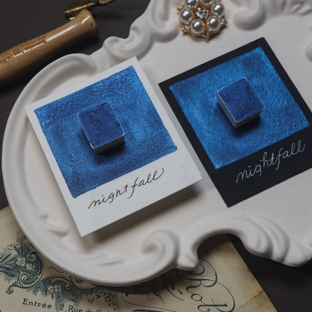 The Creative Kinds/Calligraphy Ink/Single Half Pan Shimmer - Nightfall