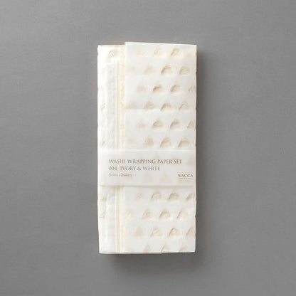 WACCA/ラッピングペーパー/Washi Wrapping Paper Set 004 Ivory&White